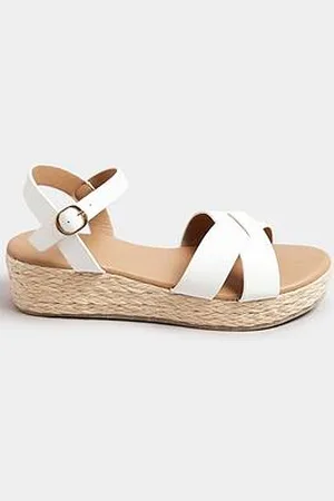 Yours Wide Fit Cross Espadrille Wedge
