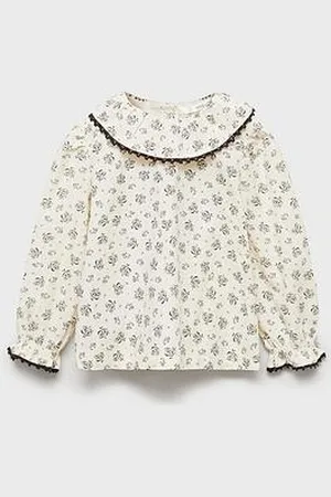MANGO Younger Girls Floral Long Sleeved Blouse