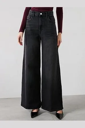MANGO High Rise Wideleg Jeans