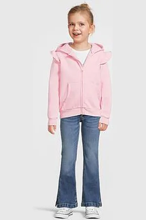 Everyday Basic Girls Frill Zip Through Hoodie
