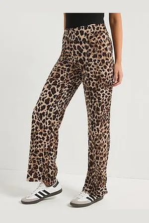 ONLY Thalia Life High Waist Wide Pant - Leopard Print