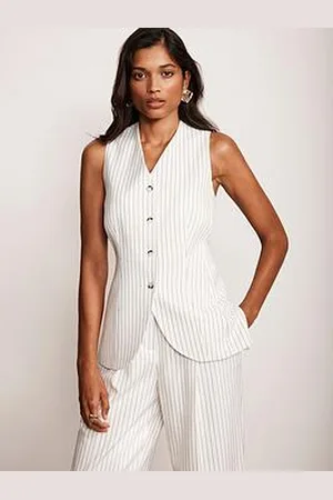 mint&berry Ivory Pinstripe Waistcoat