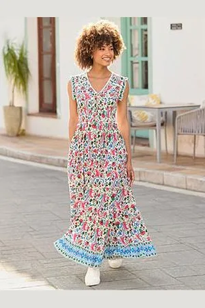 Joe Browns Flora Beaded Maxi Dress - Cream
