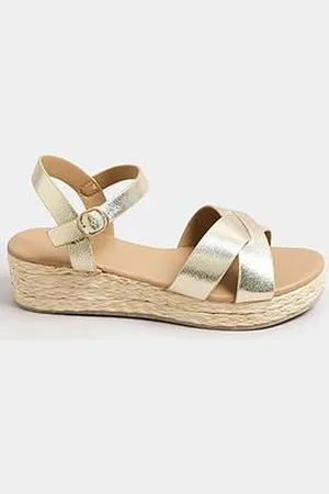 Yours Wide Fit Cross Espadrille Wedge