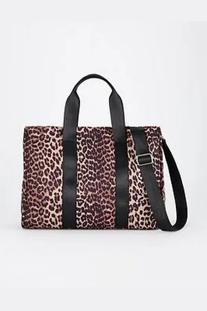 Pieces® Leopard Print Shopper Bag