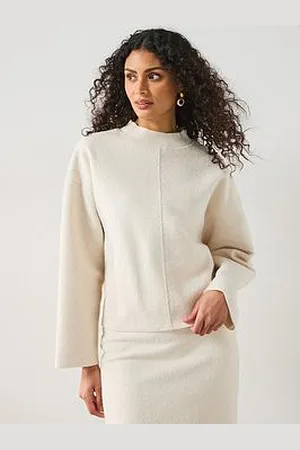 MANGO Perkins Neck Boucle Sweatshirt