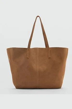 MANGO Suede Tote
