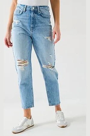 Very High Waist Mom Jeans With Rips
