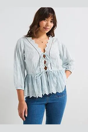 Very Embroidered Tie Detail Blouse