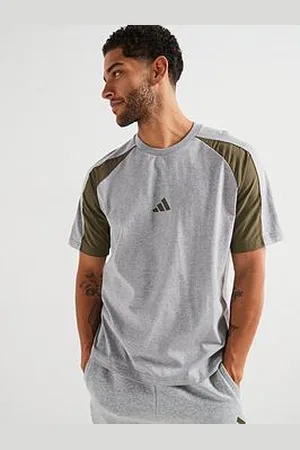 adidas Mens Seasonal Essentials Colorblock T-Shirt - Grey