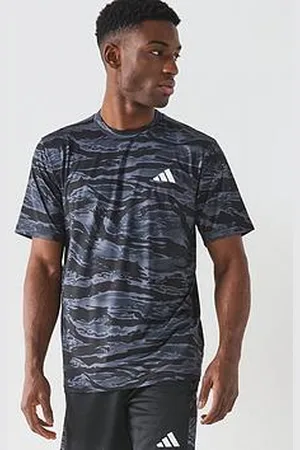 adidas Mens Training Camo Printed T-Shirt - Black