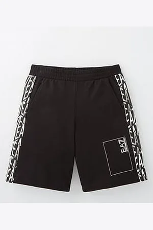 EA7 Boys Graphic Monogram Print Jog Shorts