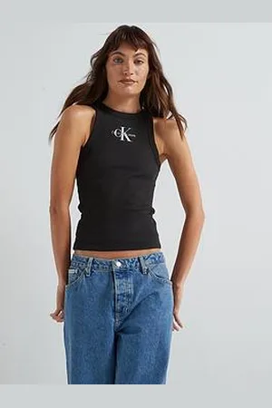 Calvin Klein Logo Ribbed Tank Top