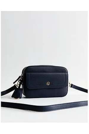 New Look Black Faux Leather Camera Crossbody Bag