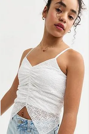 New Look Girls Lace Butterfly Hem Cami Top