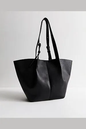 New Look Grained Faux Leather Large Tote Bag