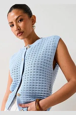 Very Crew Neck Textured Knitted Tank