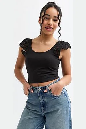 New Look Girls Broderie Anglaise Vest