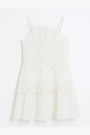 River Island Girls Tiered Shimmer Beach Dress
