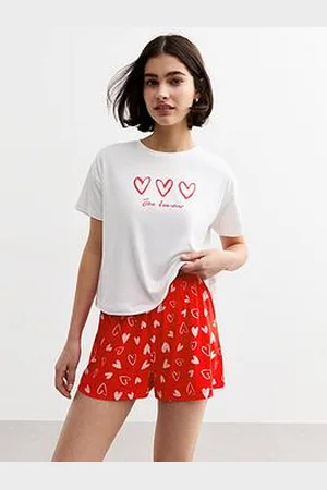 New Look Heart Print Pyjamas