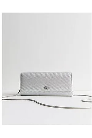 New Look Metallic Woven Clutch Bag