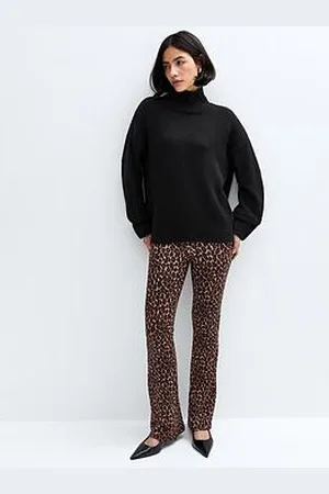 New Look Leopard Print Flared Leggings