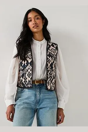 JDY Printed Quilted Waistcoat Jacket
