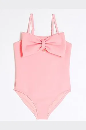 River Island Girls 3D Bow Swimsuit - Pink