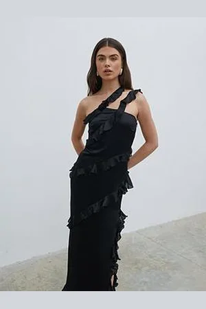 Pretty Lavish Sabina Ruffle One Shoulder Maxi Dress