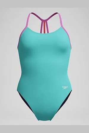 Speedo Girls Solid Lane Line Back