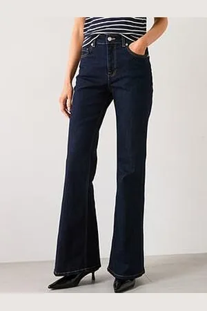 MANGO Flare Jeans Mid Rise Rinse Wash