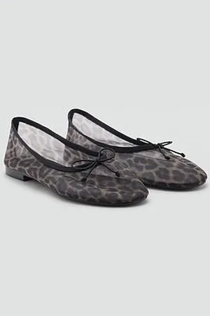 MANGO Leopard Semi Transparent Ballerina
