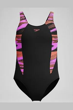 Speedo Girls Hyperboom Splice Muscleback - Black/Pink