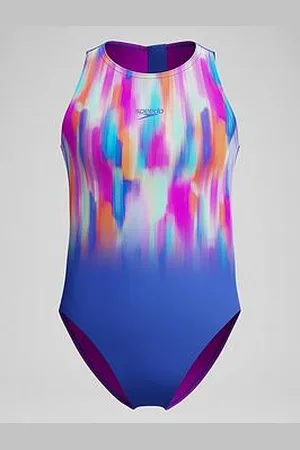 Speedo Girls Printed Hydrasuit - /Pink