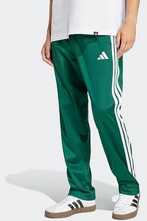 adidas Mens 3-Stripe Tricot Tracksuit Bottoms - Green