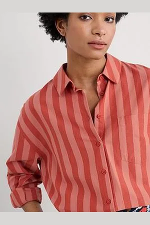 Seasalt Cornwall Striped Button Up Shirt - Pink