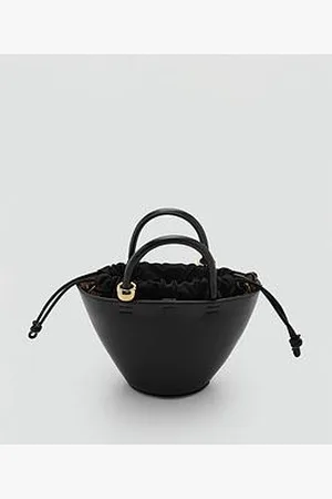 MANGO Mini Shopper Bag With Metallic Detail