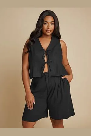 Yours Curve Linen Bermuda Short