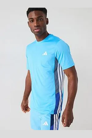 adidas Mens Train Essentials Colour Block T-Shirt - Blue
