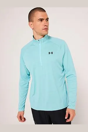 Under Armour Mens Training Tech Textured 1/2 Zip Top - Blue