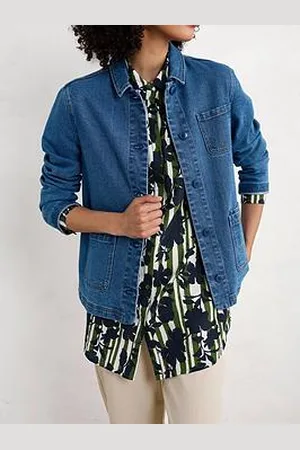 Seasalt Cornwall Printed Floral Stripe Shirt - Green