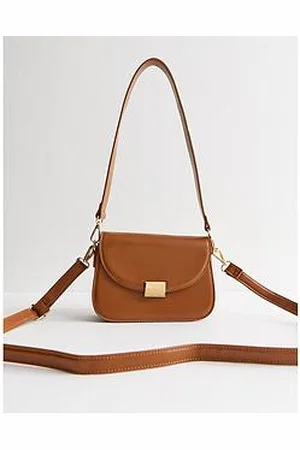 New Look Faux Leather Crossbody Saddle Bag