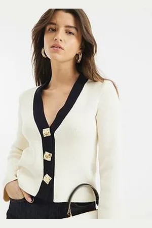 River Island Asymmetric Cardigan - /White