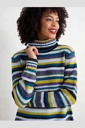 Seasalt Cornwall Striped Rollneck Jumper