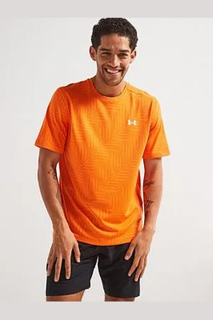 Under Armour Mens Training Tech Vent Geotessa T-Shirt - Orange