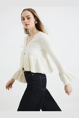 River Island Tie Frill Cardigan