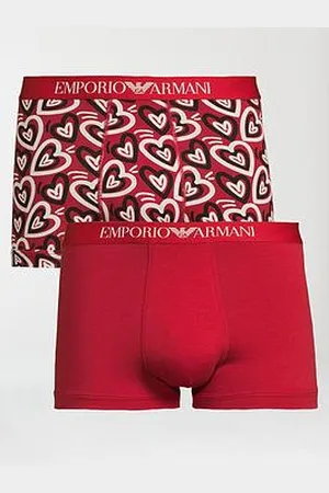 Emporio Armani 2 Pack Heart Print Boxer Shorts