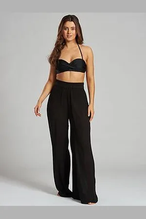 South Beach Crinkle Vicose Wide Leg Trousers