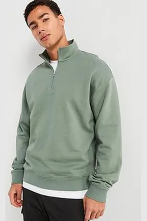 HUGO BOSS Durty244 Relaxed Fit 1/4 Zip Sweat Top - Green