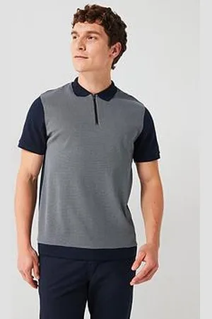 Very Man Geo Zip Neck Polo